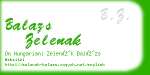 balazs zelenak business card